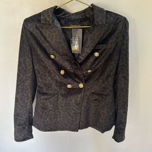 Choklate Paris Women's Animal Print Double-Breasted Blazer